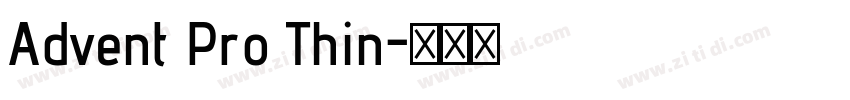 Advent Pro Thin字体转换
